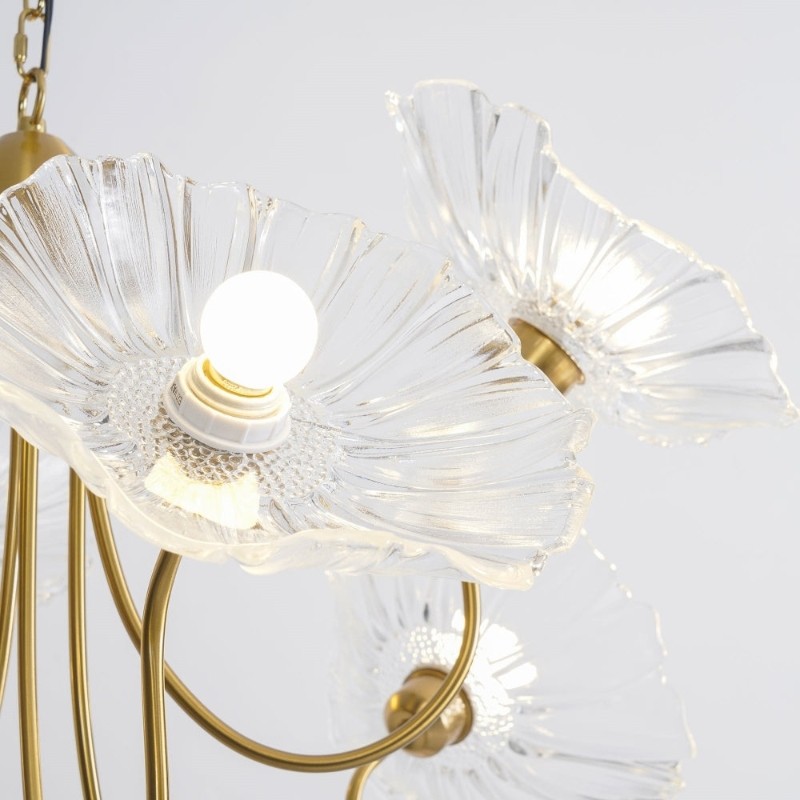 Nordic Lotusblad Glazen Bloem Hanglamp HL277