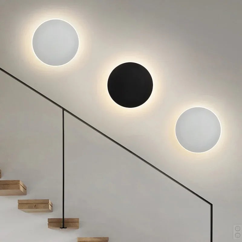 Moderne Scandinavische ronde aluminium minimalistische LED-wandlamp HL3320