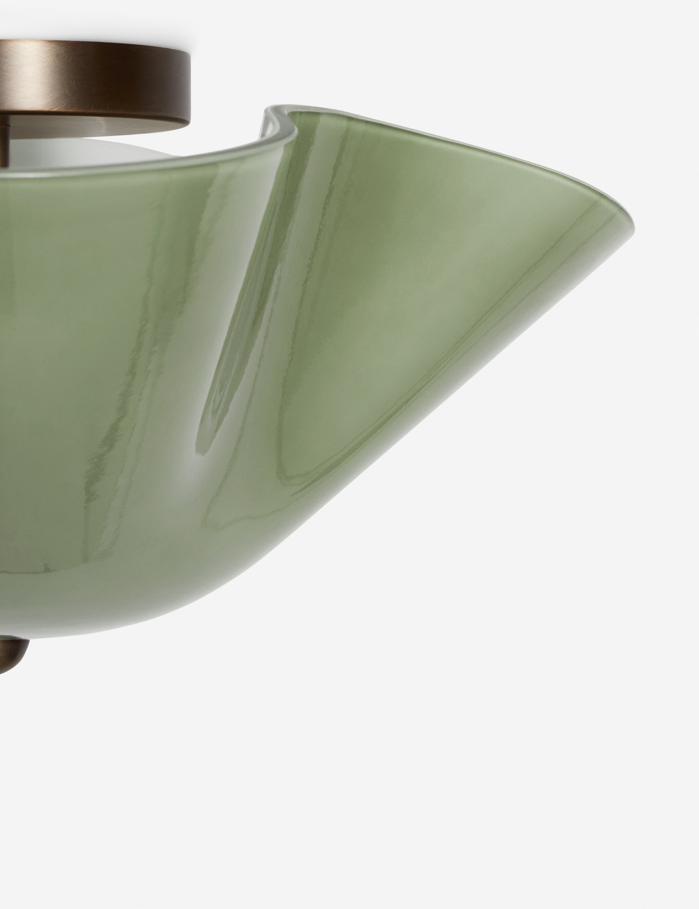 Bellina glazen plafondlamp - messing accent moderne armatuur HL1646