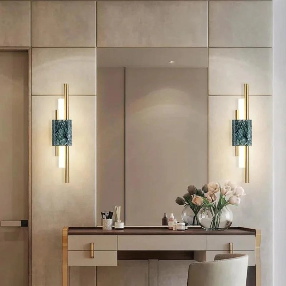 Verfijnde Radiance Marmeren Accent Wandlamp HL3340