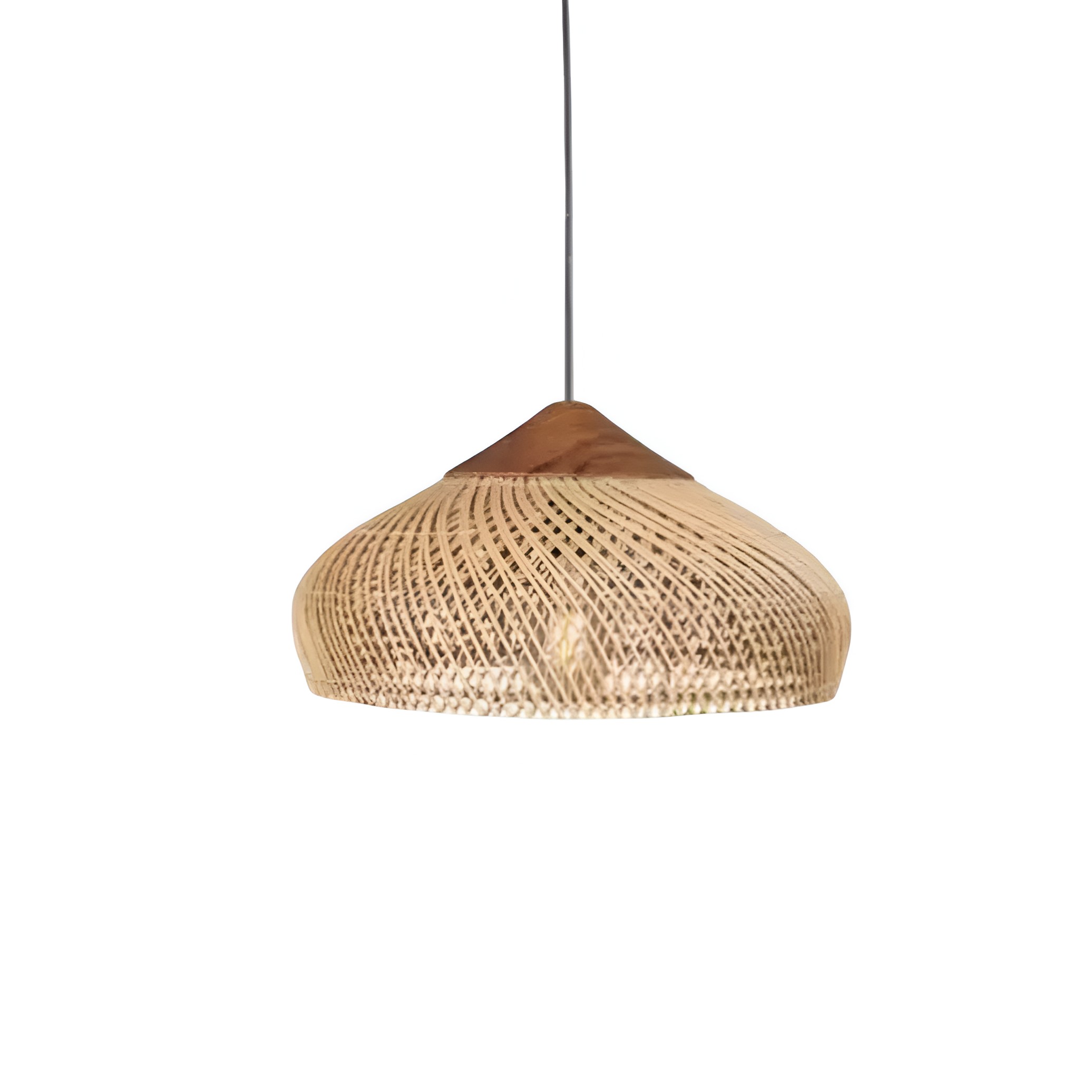 Retro Boheemse hanglamp van rotan HL3389