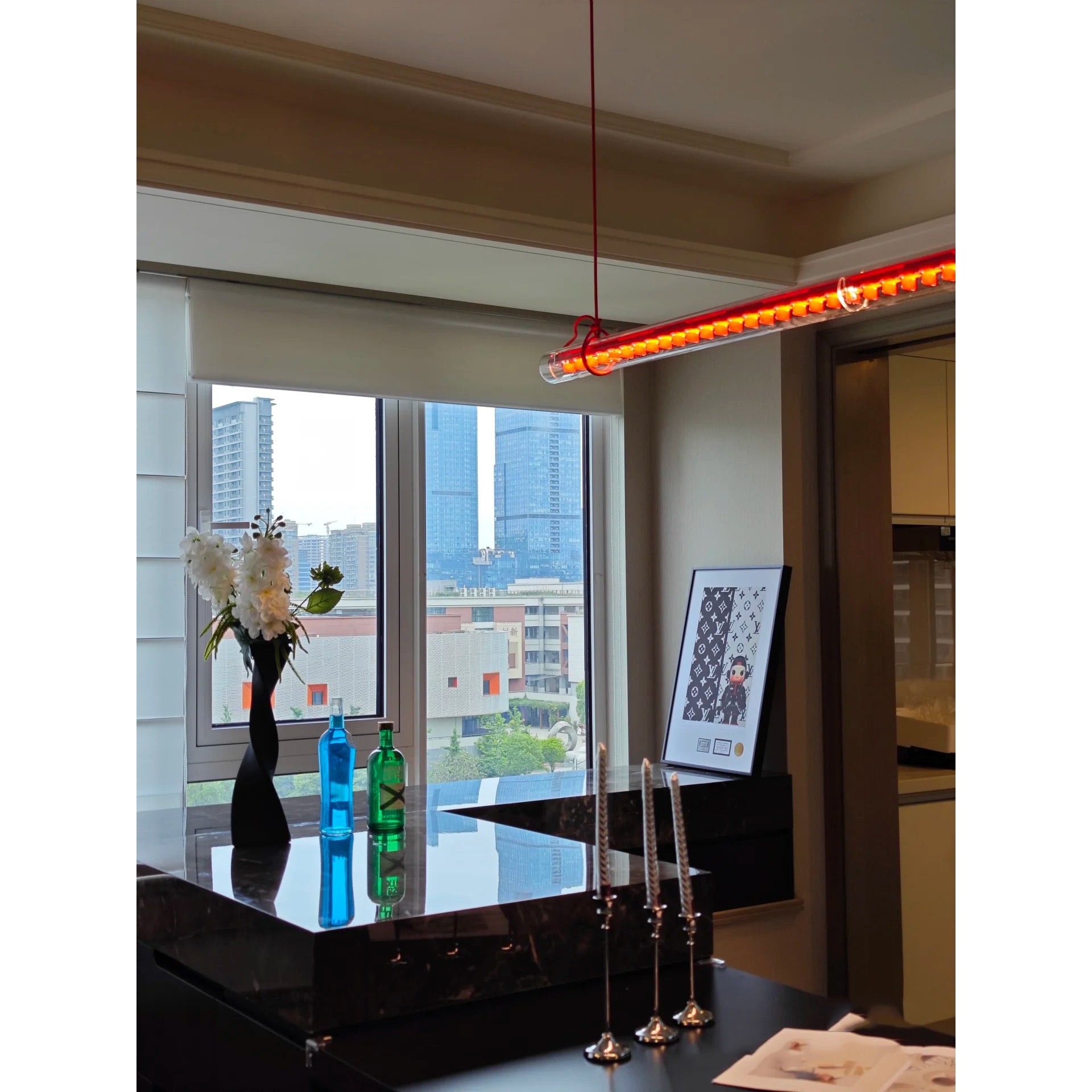 Buisvormige lineaire LED-hanglamp HL3249