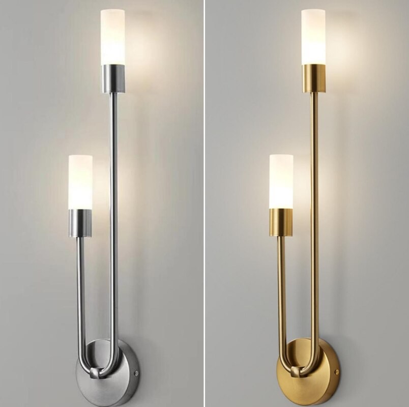 Moderne U-vormige LED-wandlamp met luster HL699