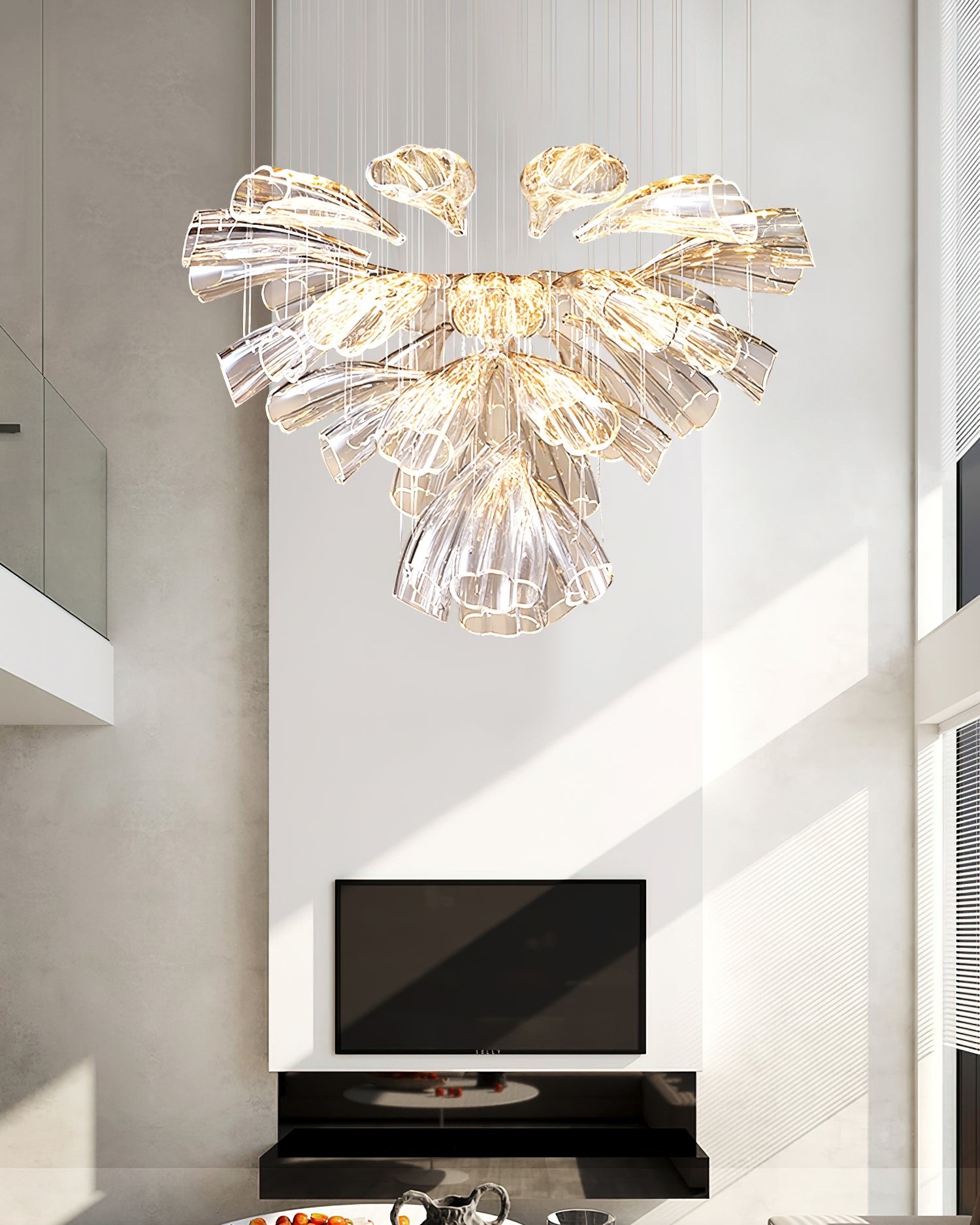 Glazen Lotus Kroonluchter HL1143
