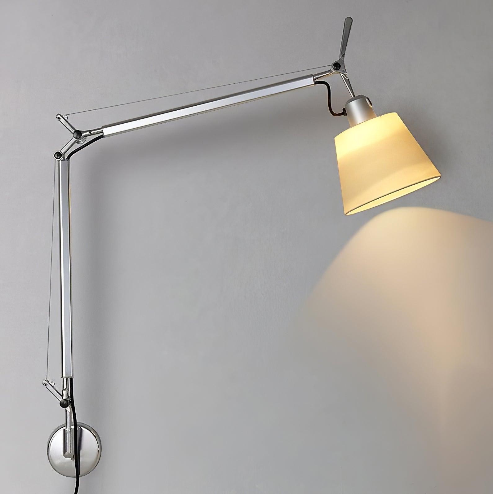 Moderne metalen wandlamp met emmerdesign en wip HL1109