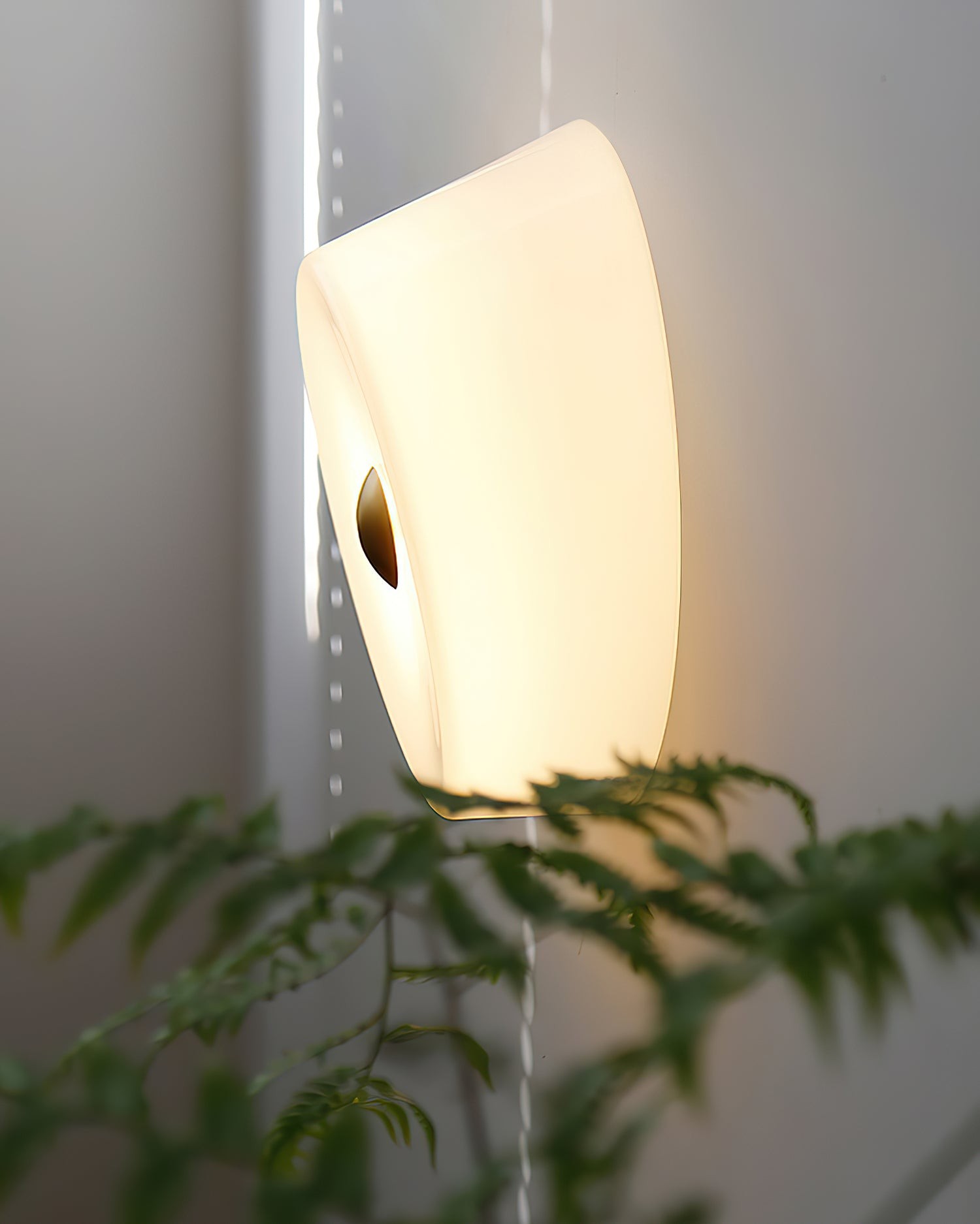Vintage crèmekleurige glazen gangpad wandlamp HL373