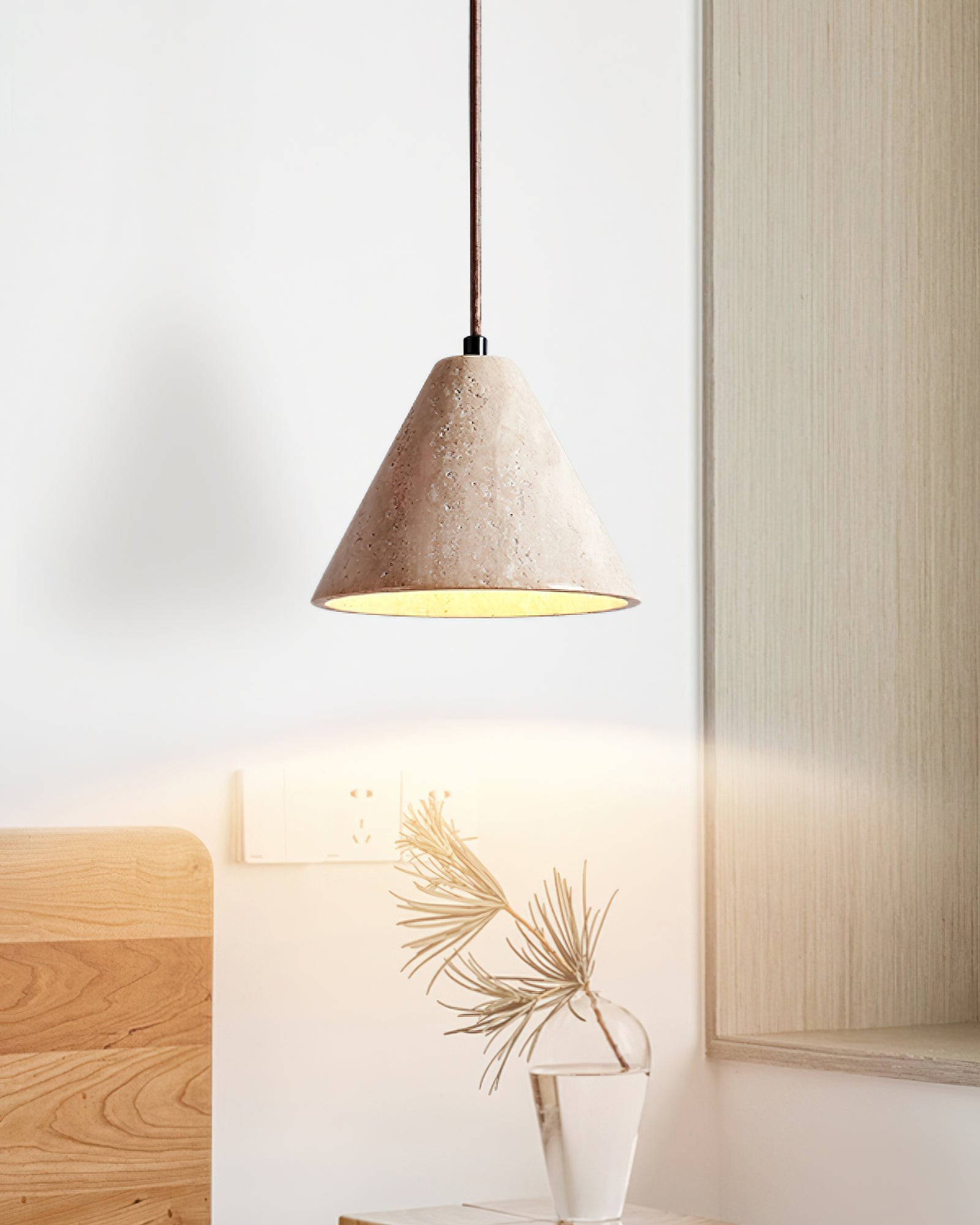 Wabi-Sabi Stijl Creatieve Travertijn Hanglamp HL899