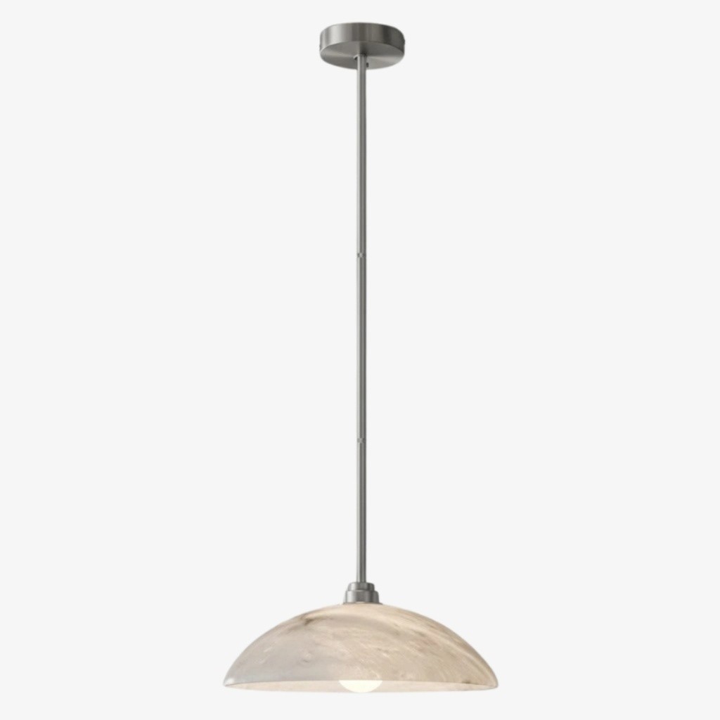 Alariv Elegante Alabaster Dome Hanglamp - Moderne Steenverlichting voor Eet- of Woonkamer HL2500