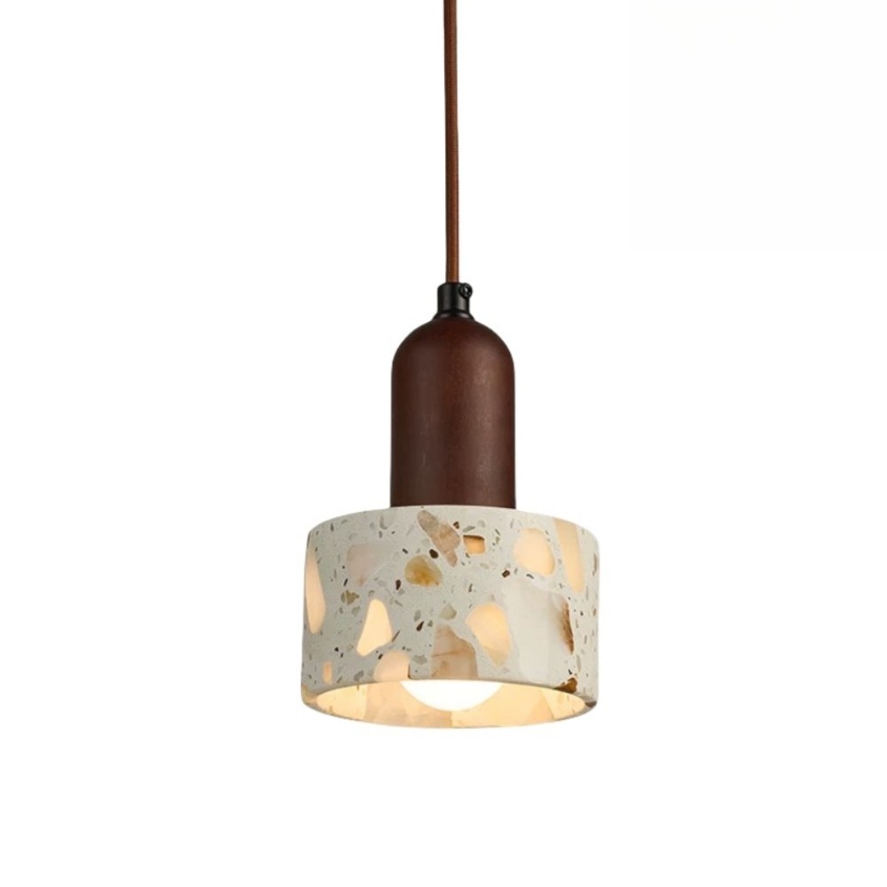 Natuurlijke Wabi-sabi Doorschijnende Terrazzo Hanglamp HL1003