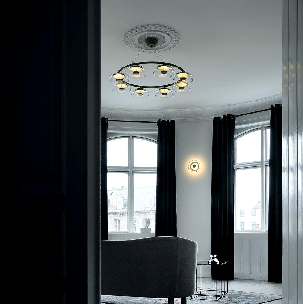 Gouden Blossi 6 Glazen LED Kroonluchter
