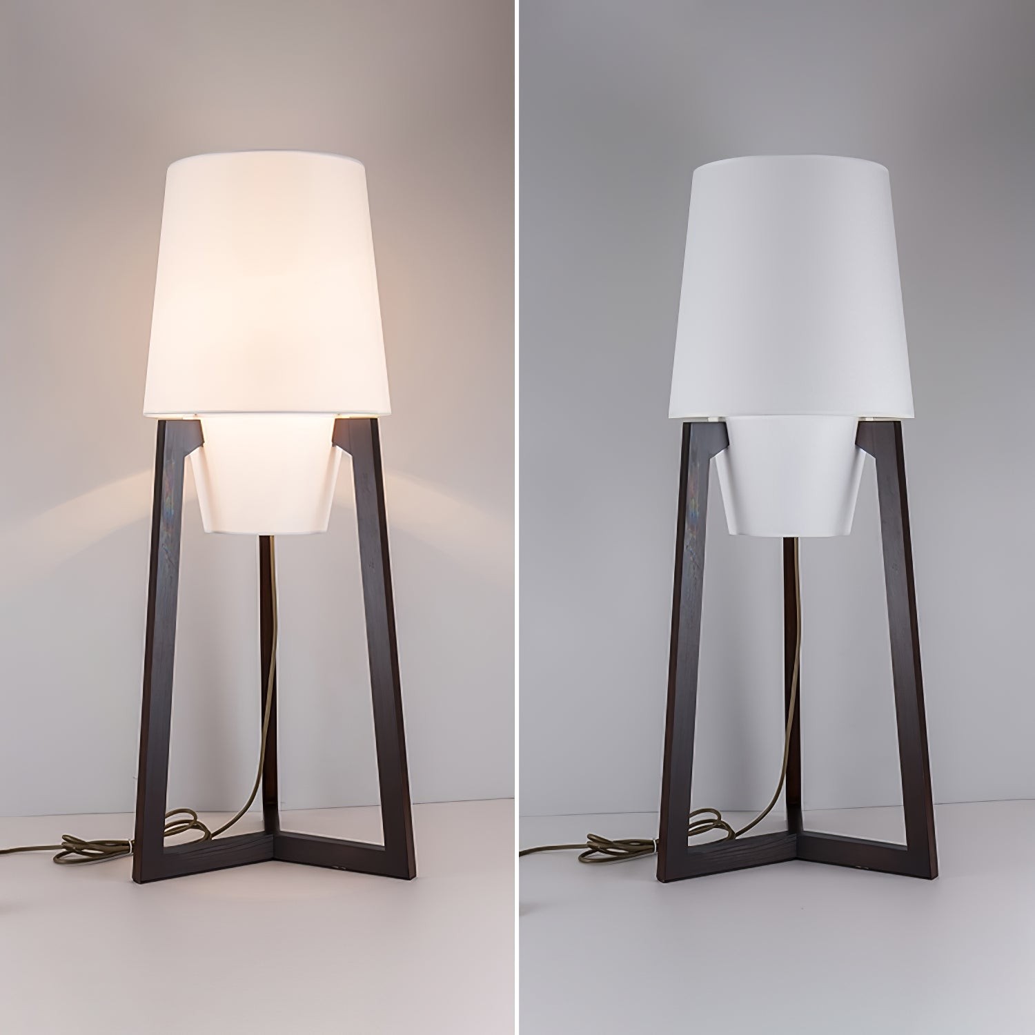 Moderne eenvoudige Chinese stijl massief houten vloerlamp HL569