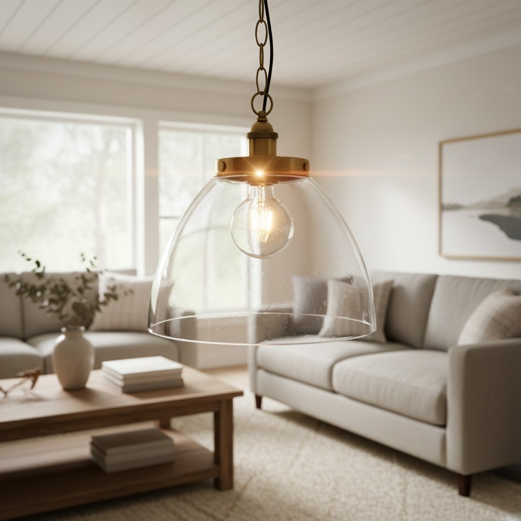Novera Art Deco Dome hanglamp met in hoogte verstelbare glazen kap - Woonkamer HL2207