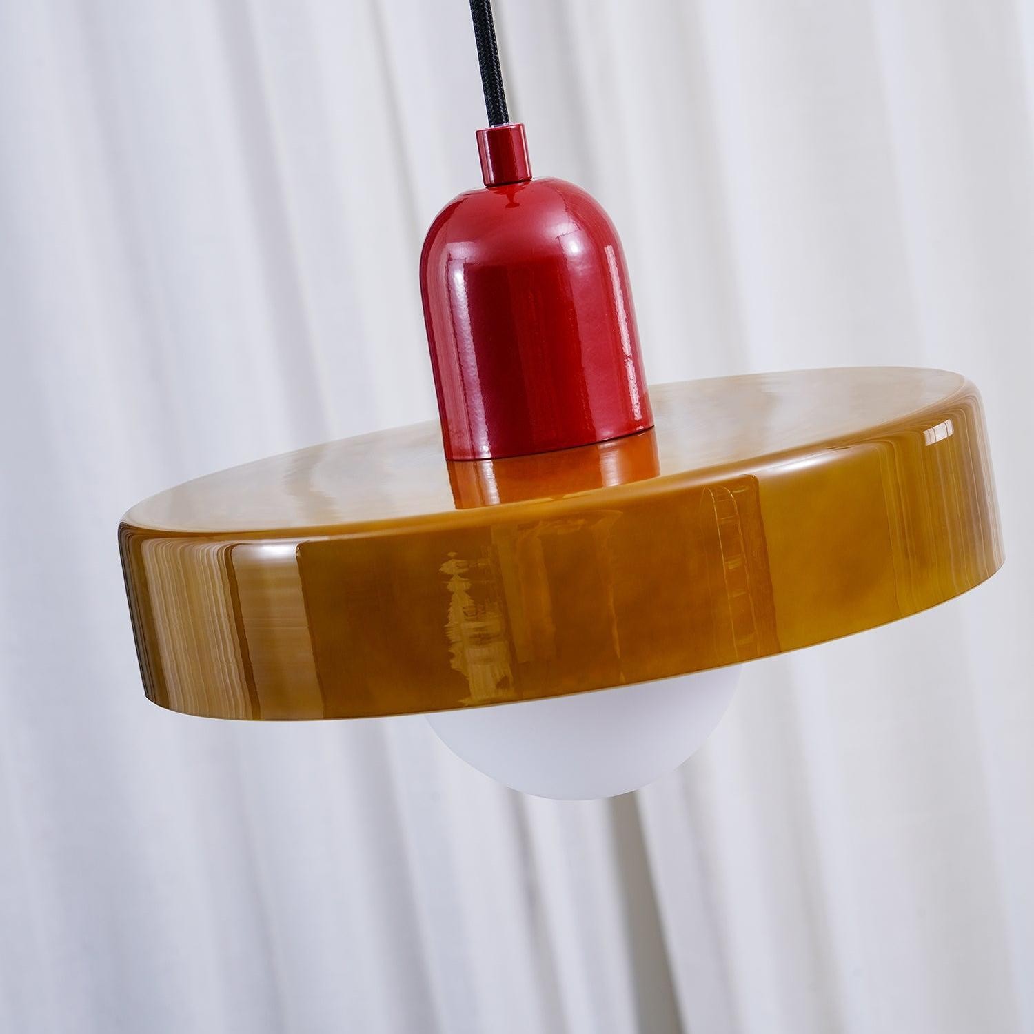 Kalo Disc Kleurrijke Hanglamp - Moderne Glazen Hanglamp voor de Eetkamer HL2447