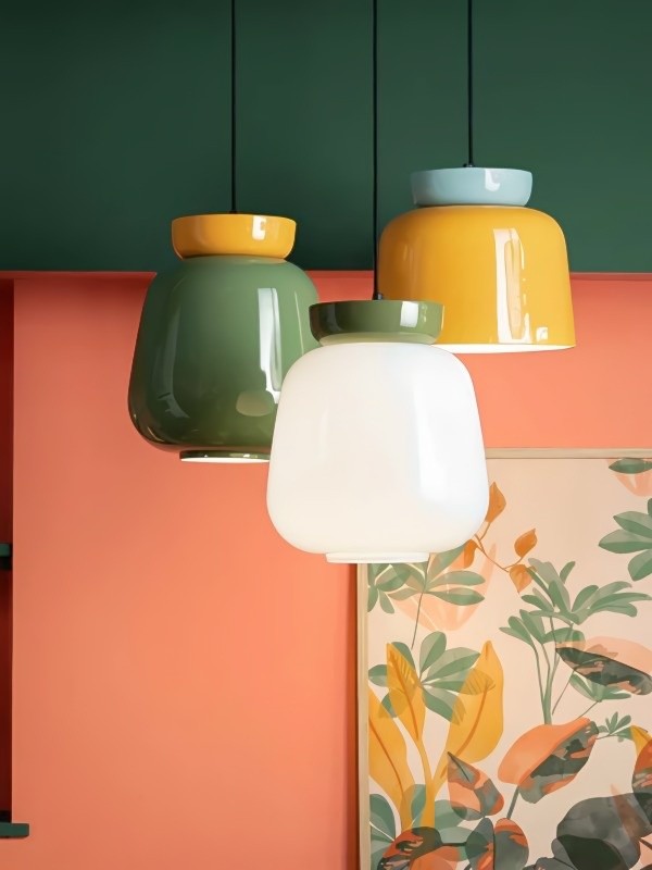 Fiesta Kleurrijke Kom Hanglamp - Moderne Keramische Hanglamp voor Slaapkamer HL1639
