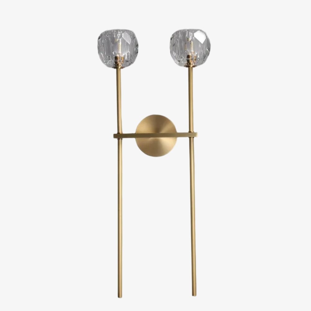 Luxe kristallen wandlamp - moderne wandlamp met messing frame HL1811