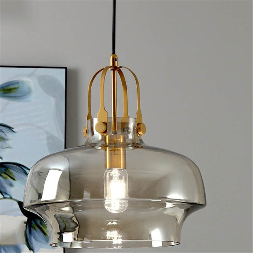 Moderne, uniek gevormde glazen hanglamp voor een aquarium HL1401