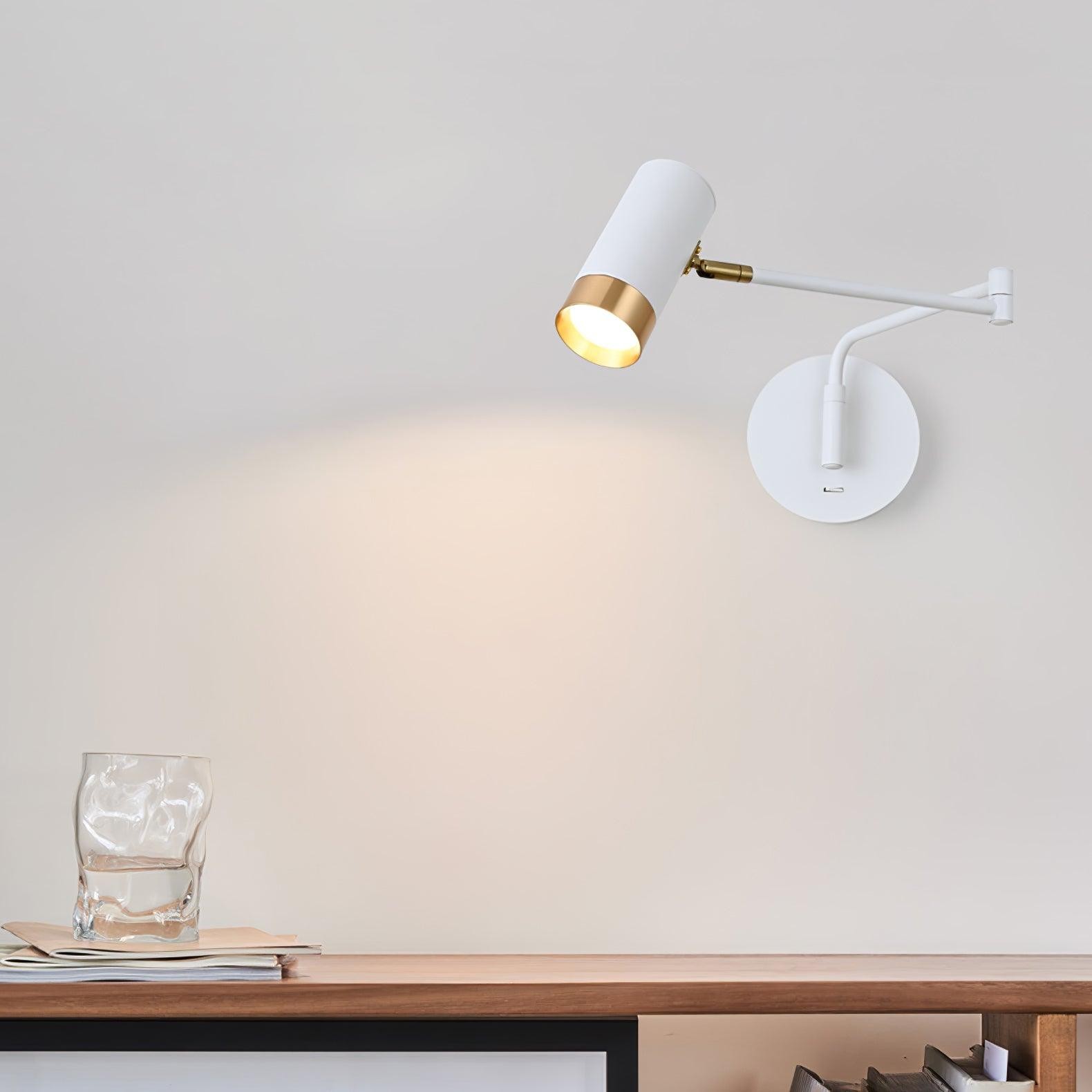 Moderne industriële telescopische, draaibare, verstelbare zwenkarm wandlamp HL780
