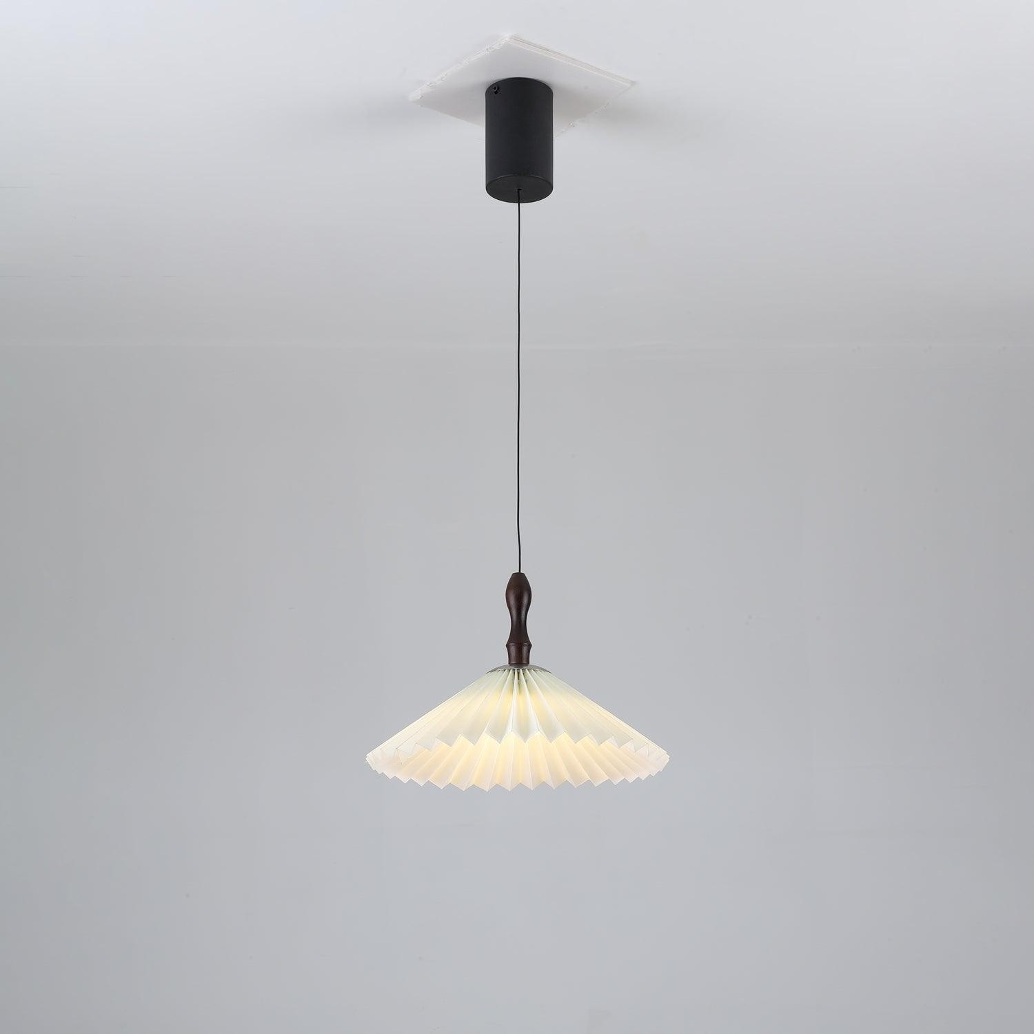 Eenvoudige witte papieren bloemenhanglamp HL431