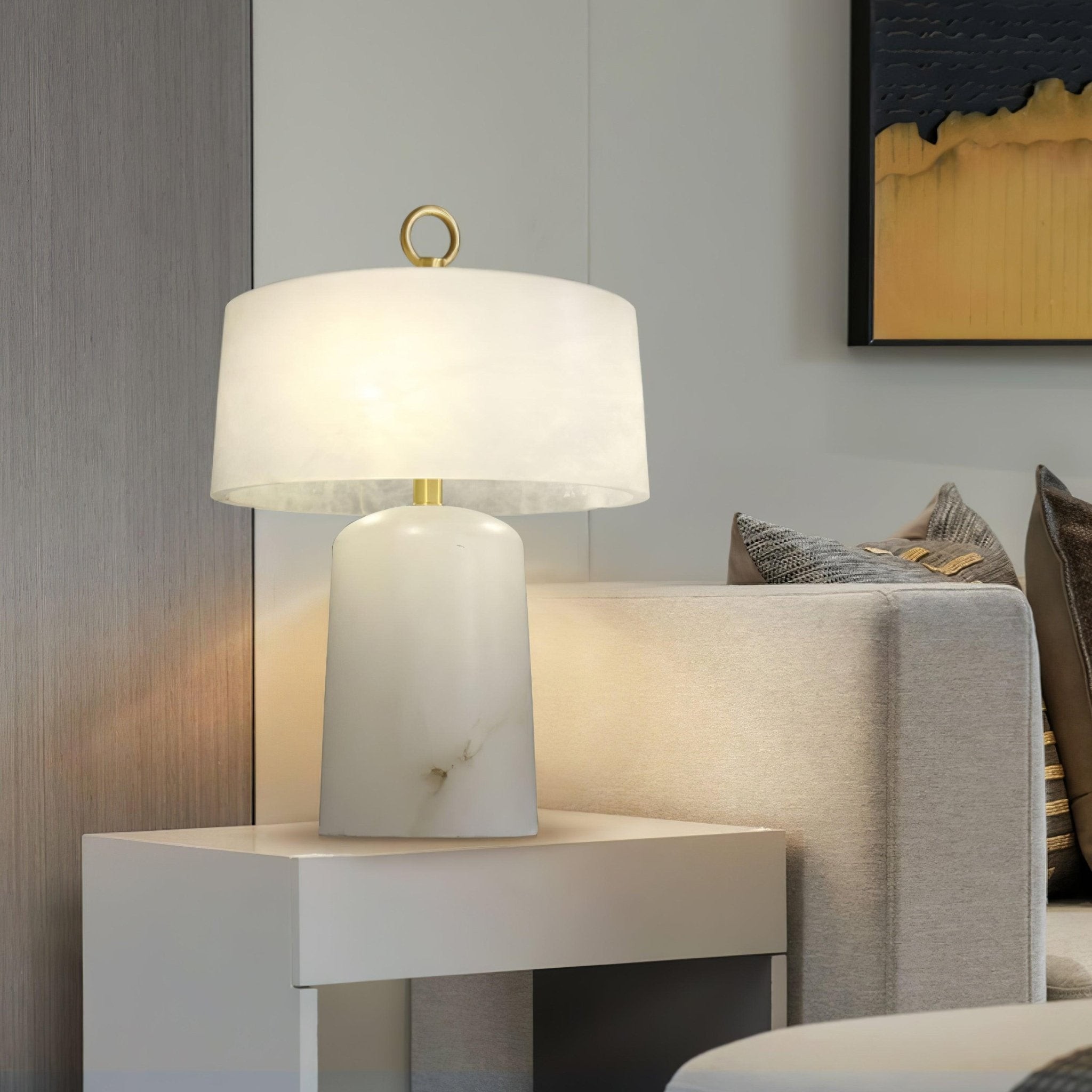 Lichte luxe stijl marmeren stenen tafellamp HL355