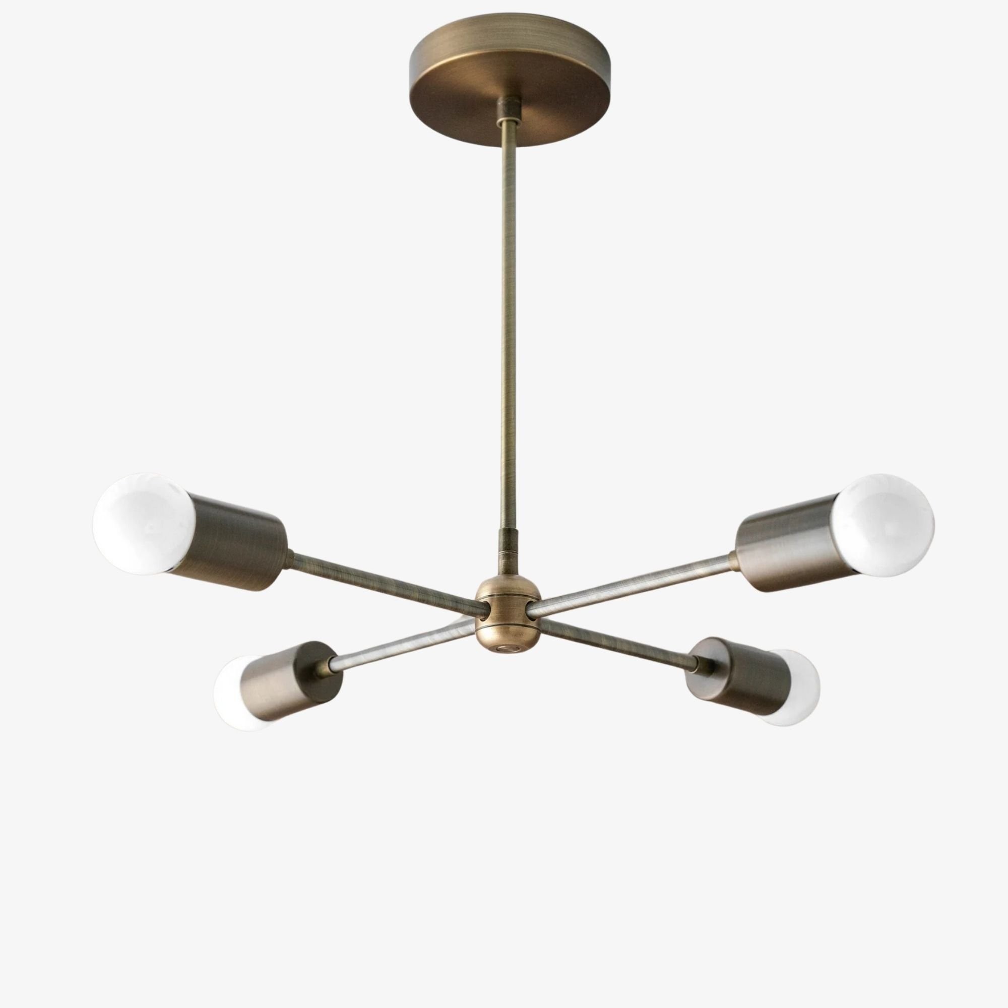 Mobilux Line Mid Century Gold Sputnik Kroonluchter - Geometrische Messing Armatuur HL1687