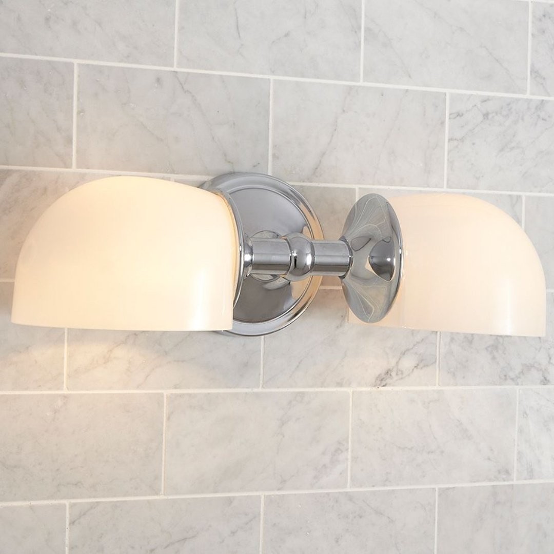 Moderne Mercer dubbele horizontale metalen wandlamp HL1413