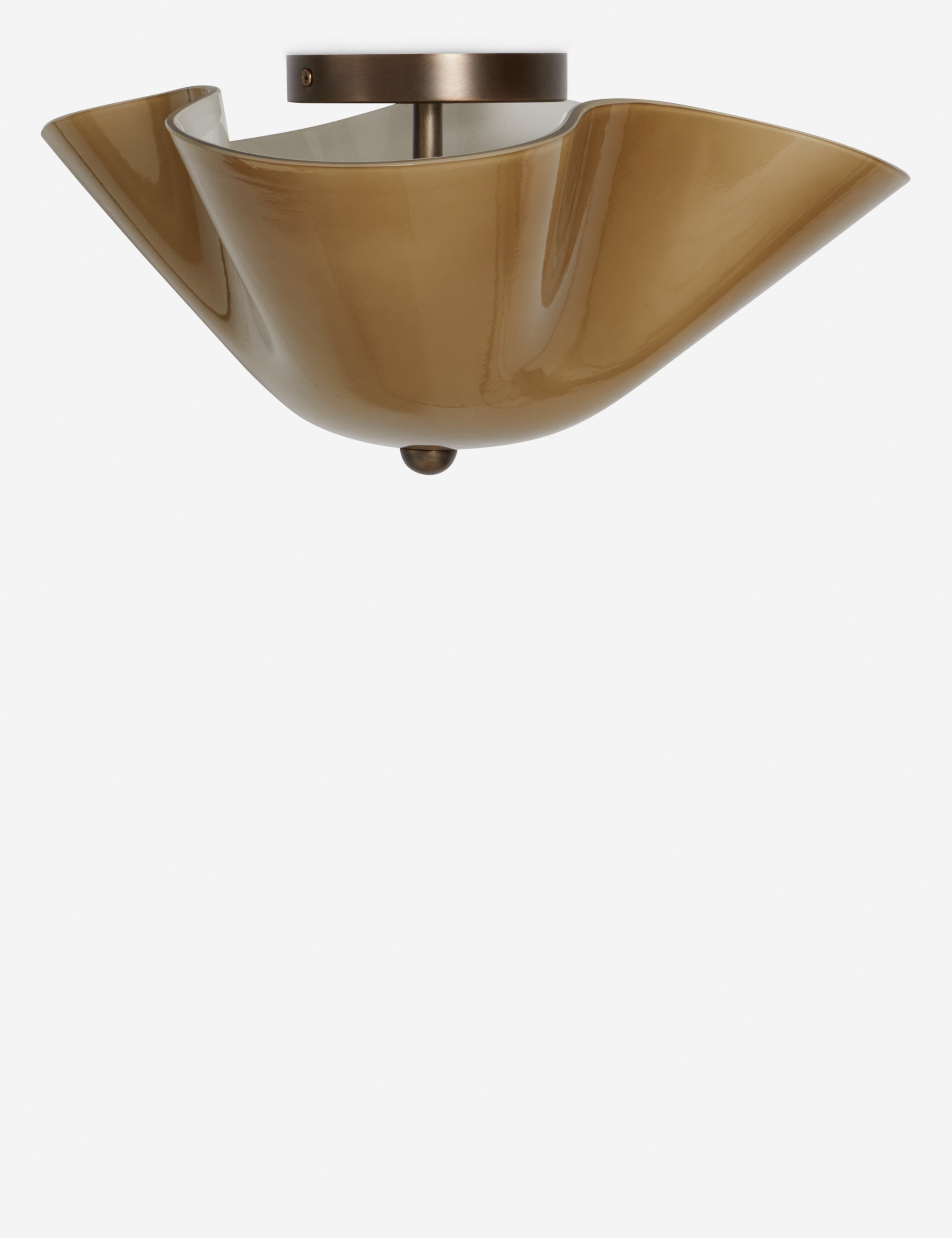 Bellina glazen plafondlamp - messing accent moderne armatuur HL1646