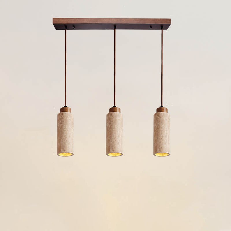 Wabi Sabi hanglamp van massief hout en steen HL971