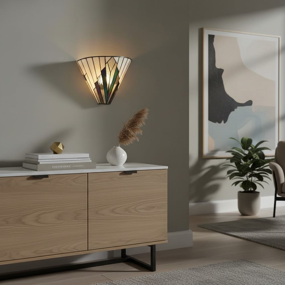 Astolyn Tiffany Artistieke Glazen Design Wandlamp - Hallway Radiance HL1827