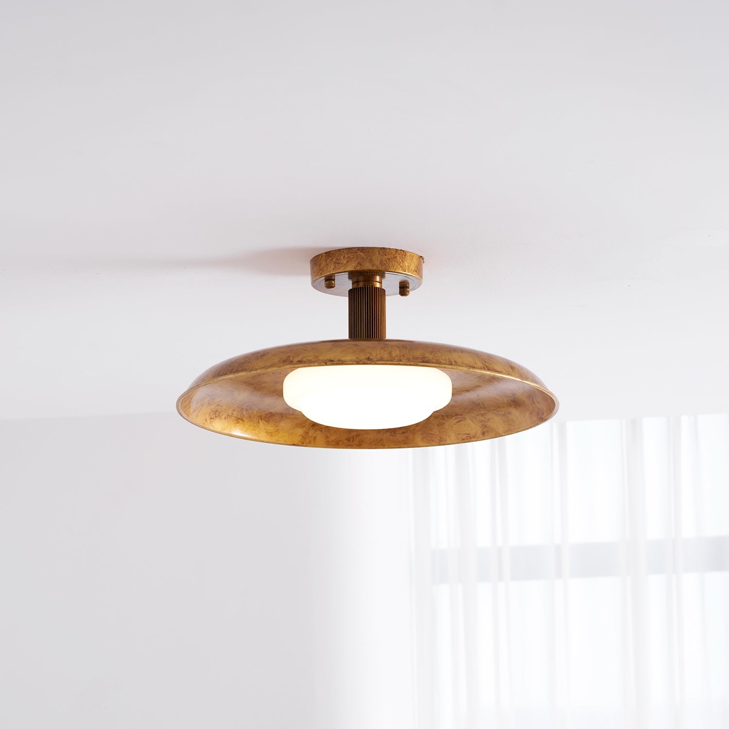 Plafondlamp met plat paneel in potdekselstijl HL3250