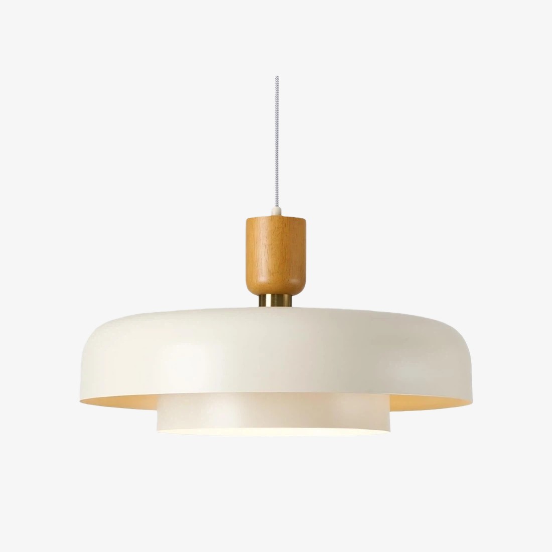 Orbulis Ronde Hanglamp met Houtnerf - Moderne Metalen Hanglamp voor de Eetkamer HL2366