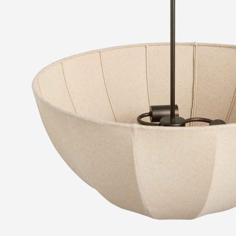 Lumarys hanglamp / plafondlamp - Botanisch geïnspireerde linnen kap voor eetkamer of woonkamer HL1879