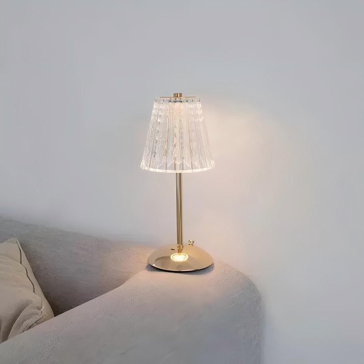 Luxe messing design draadloze tafellamp HL307