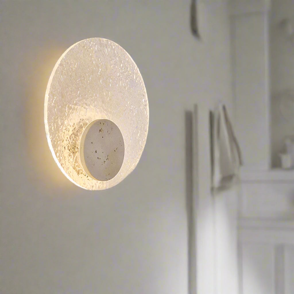 Creatieve wandlamp van glas en travertijn HL1280