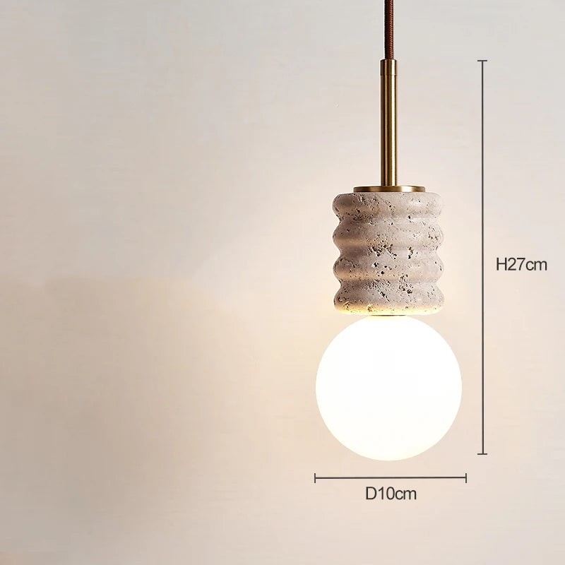 Moderne LED-hanglamp met stenen design voor naast het bed HL3470