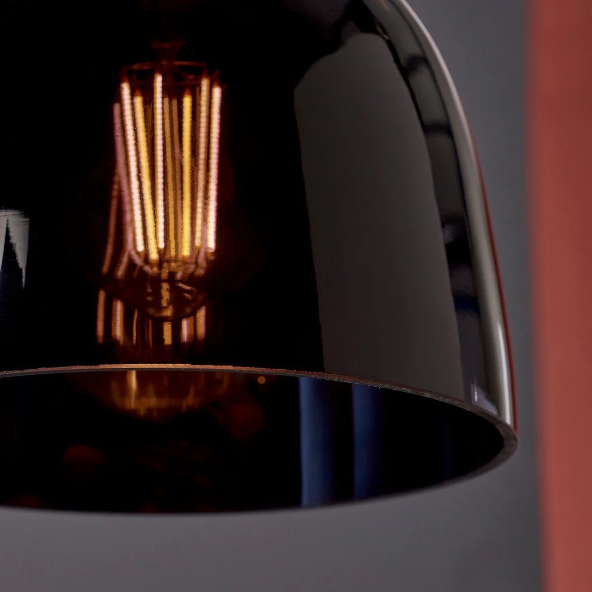 Readium Hanglamp met getint glas - Minimalistische koepelvormige kap, verstelbaar, voor keukeneiland en eetkamer HL2073