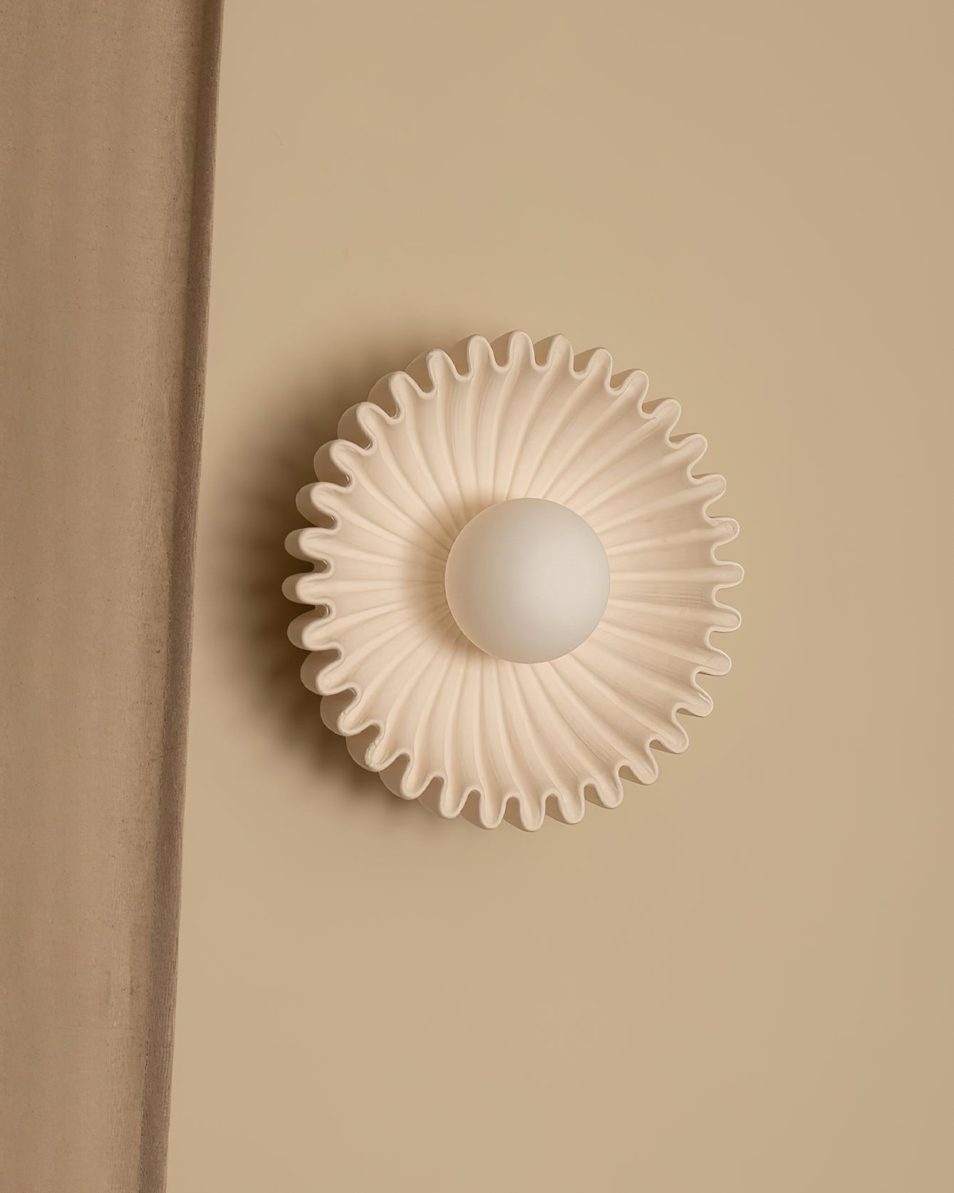 Kunststof lampenkap keramische bloem wandlamp HL375