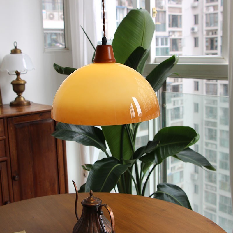 Vintage Komvormige Glazen Bauhaus Hanglamp Voor Eetkamer HL14