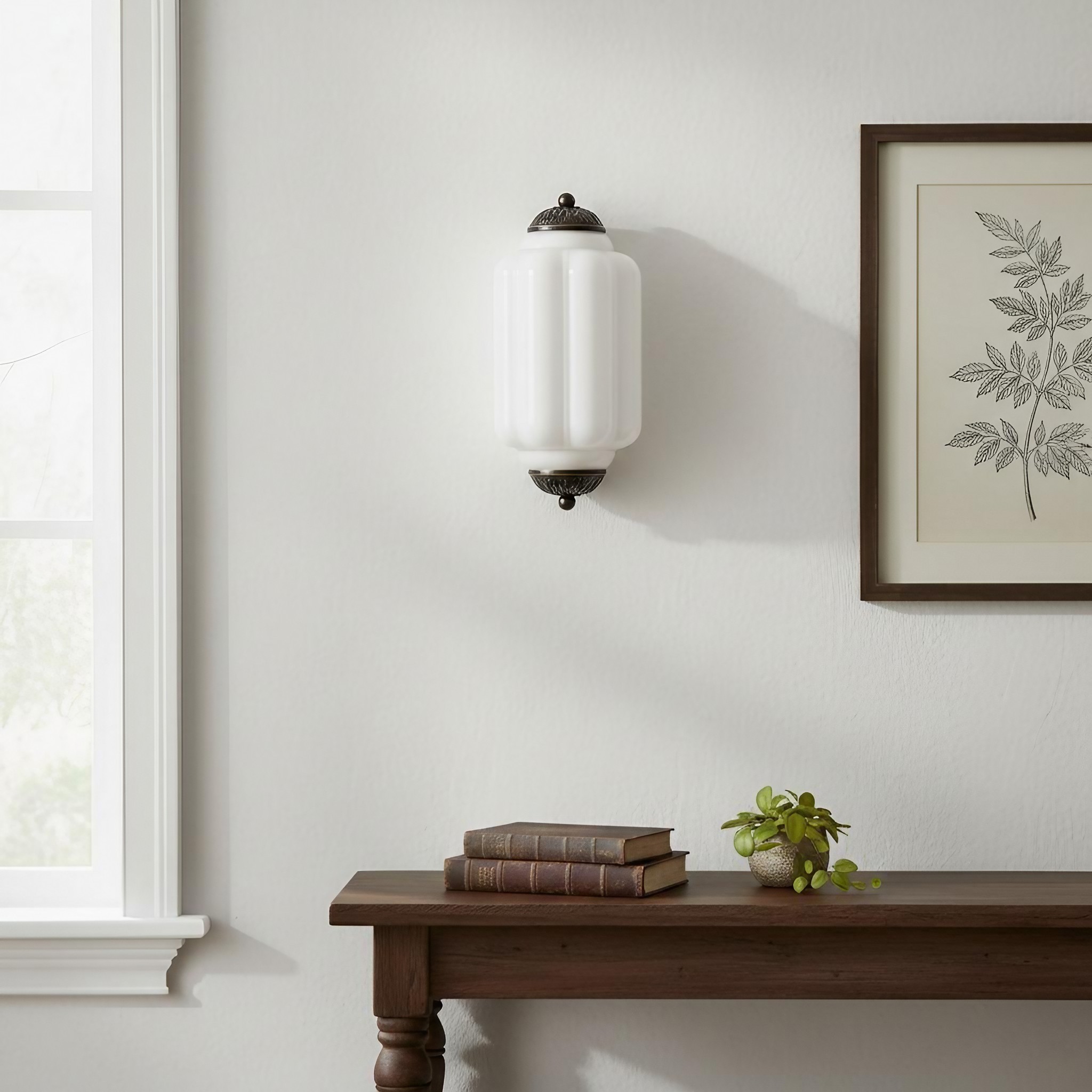 Eloise Long Pumpkin Retro Glazen Inbouw Wandlamp HL951