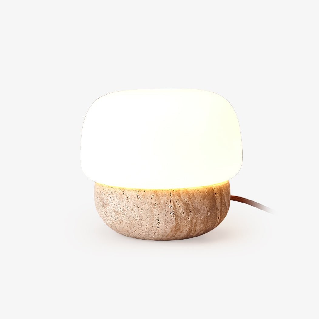 Ronde travertijn tafellamp in Scandinavische stijl HL457