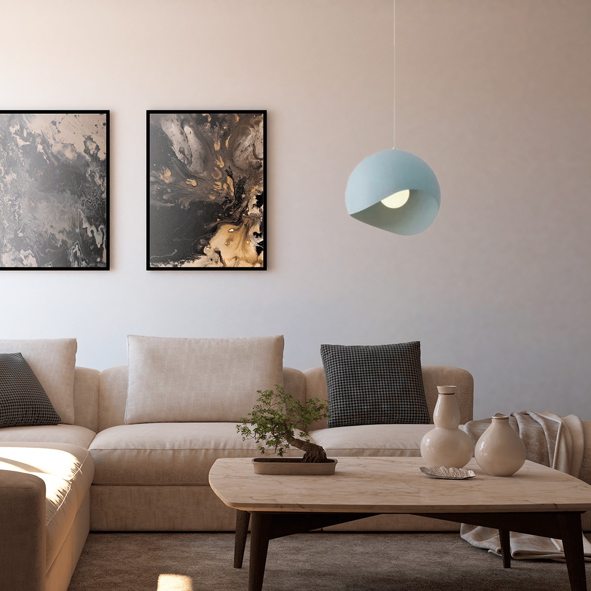 Nordic Semi Eierschaal Metalen Hanglamp HL32