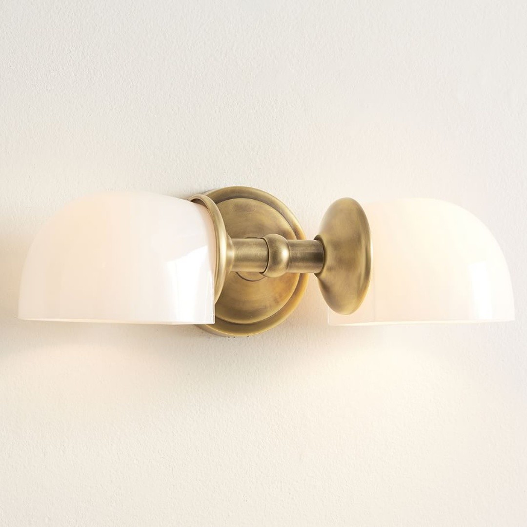 Moderne Mercer dubbele horizontale metalen wandlamp HL1413