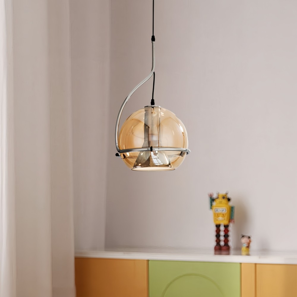 Industriële metalen hanglamp - glazen bolontwerp voor slaapkamer HL1318