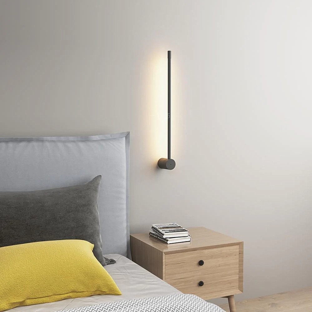 Moderne Industriële Zwarte Lineaire LED Binnen Wandlampen HL182