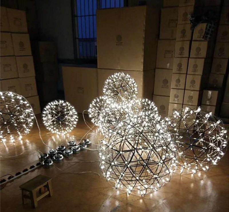 Zilveren Spark Ball hanglamp HL1407