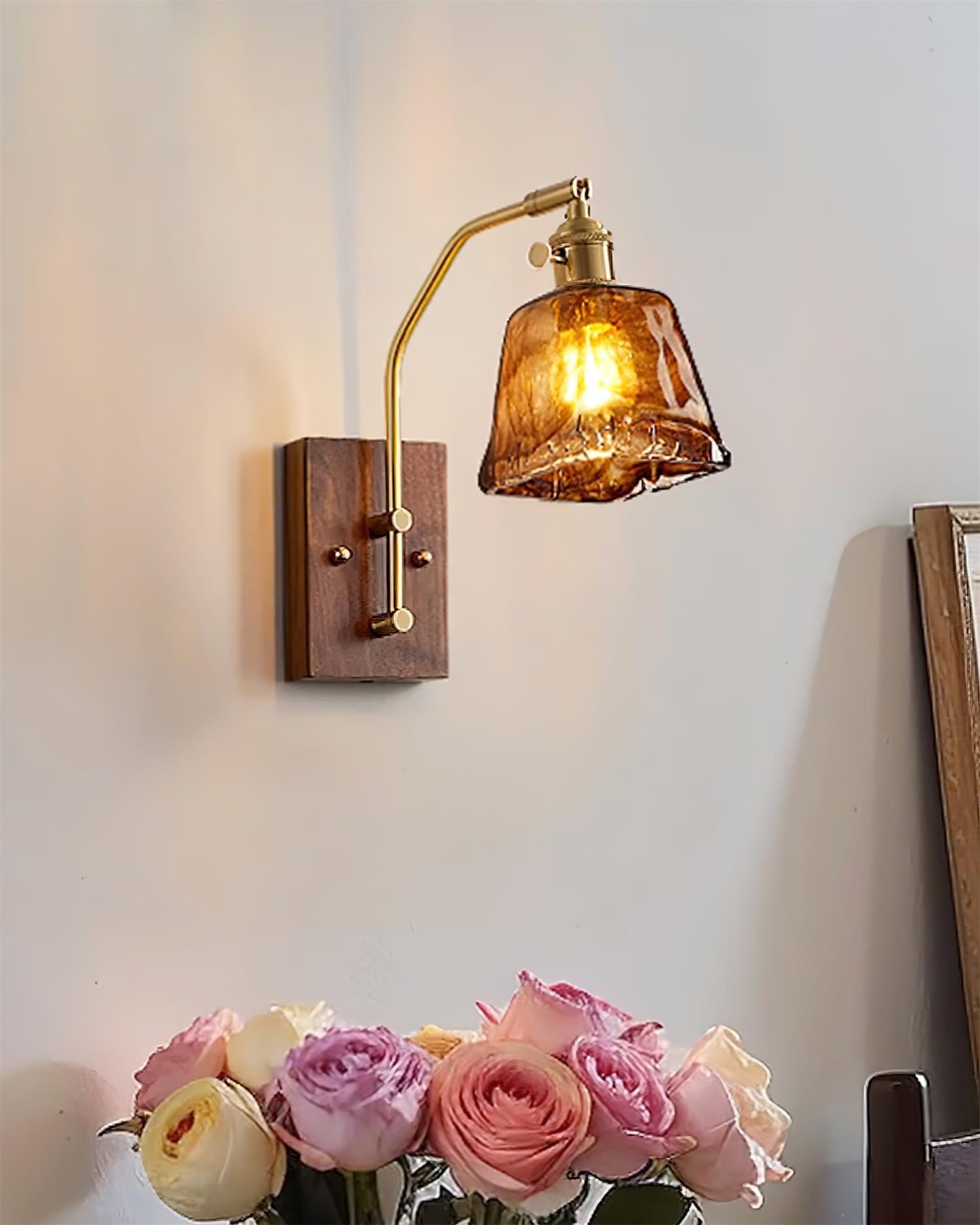 Vintage Morning Glory-vormige wandlamp HL842