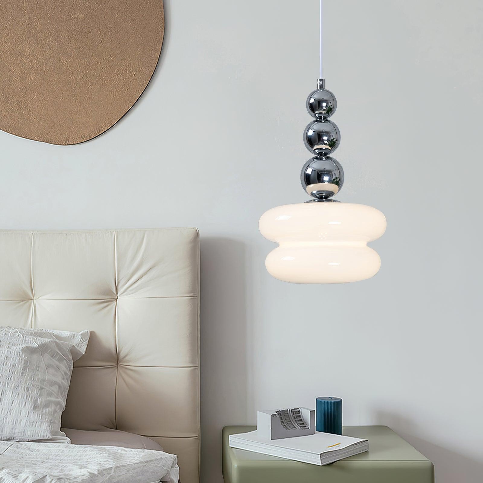 Hedendaagse Scandinavische glazen bolvormige hanglamp voor woonkamer HL689