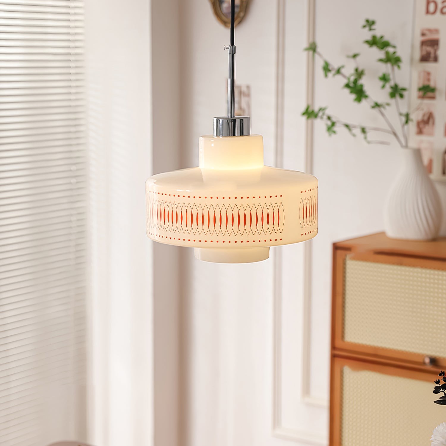 Moderne glazen hanglamp in de vorm van een kalebas HL354