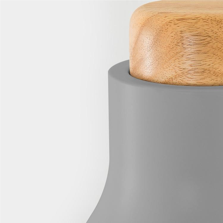 Nordic cilinder hanglamp met houten kop HL197