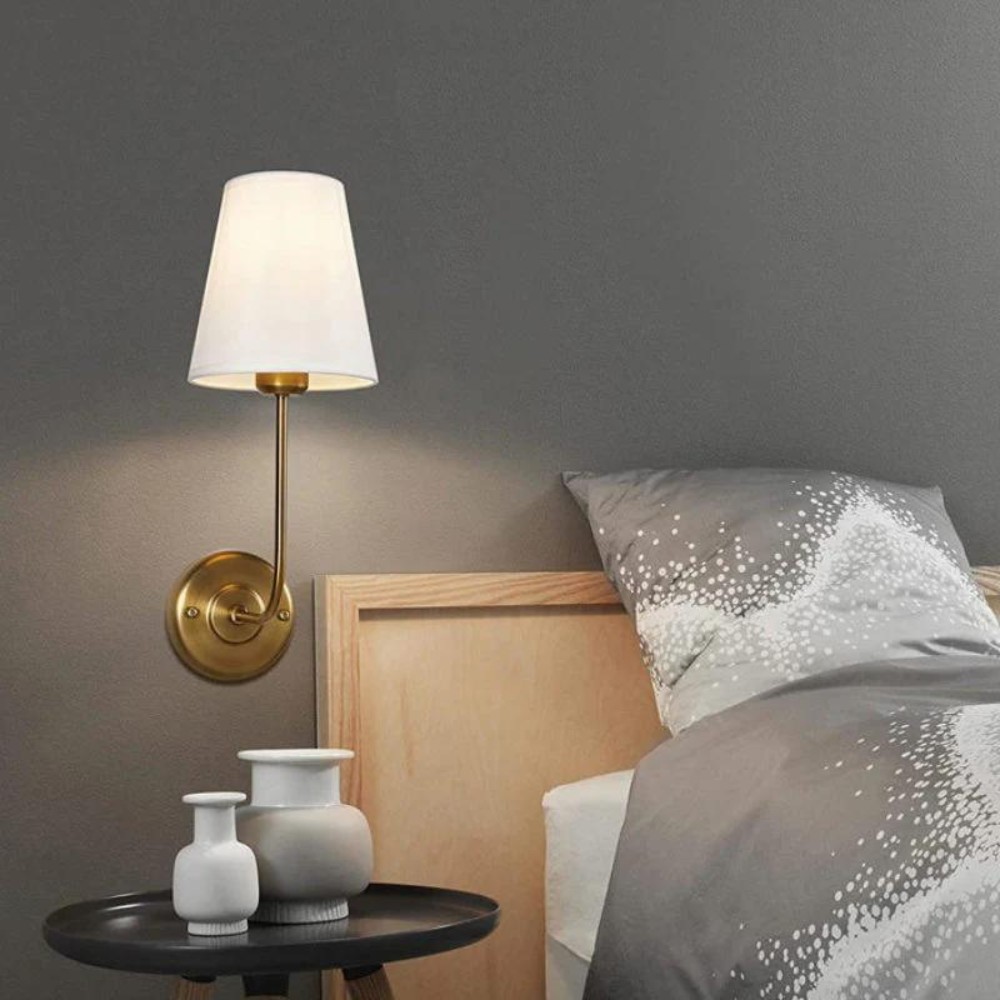 De geweven metalen wandlamp HL3342