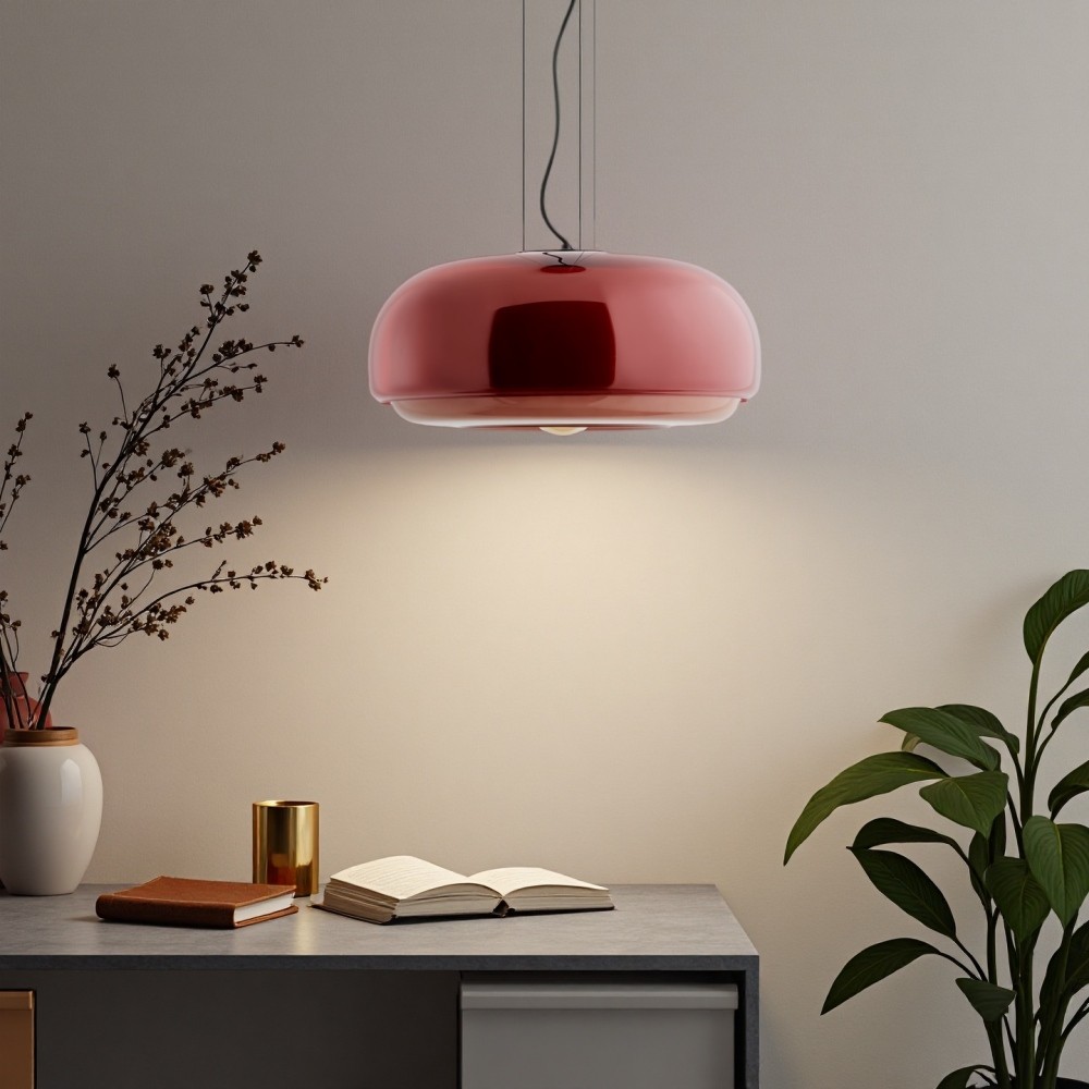 Clinco Macaron Hanglamp met Glas-in-lood - Moderne Hanglamp voor Eetkamer en Slaapkamer HL1098